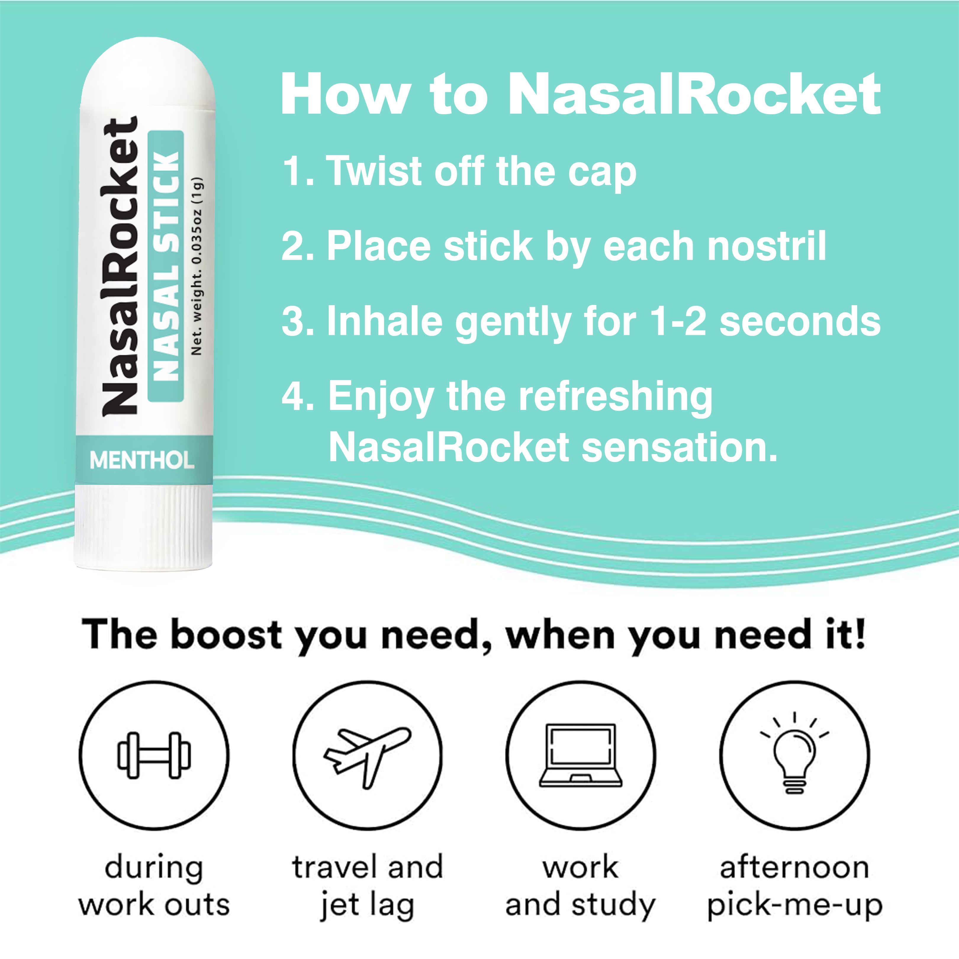 NasalRocket Boom Nose Stick.